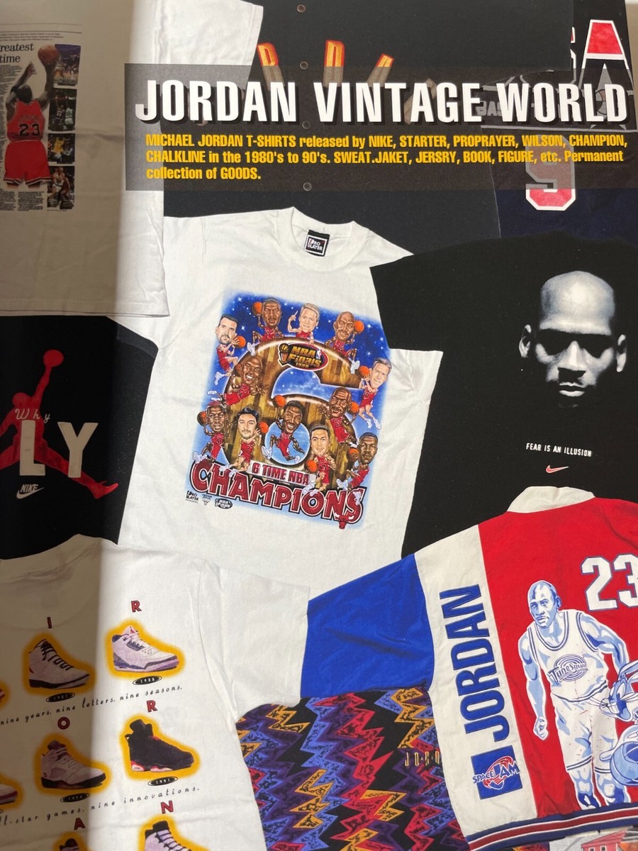 JORDAN VINTAGE WORLD Book Japan Michael 80's~90's Air Nike T-shirt