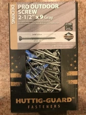 5 Pounds Huttig-Guard 2.5" Pro Outdoor Decking Screws w/two T-25 Star Drive Bits