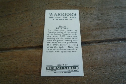 Barratt Warriors Through The Ages Cards From 1962 - VGC! - Pick Cards You Need! - Picture 8 of 8