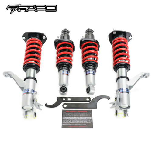 FAPO Coilovers Kits for Honda Civic 7th Gen 01-05 EM2/ES1 Adjustable Height Red