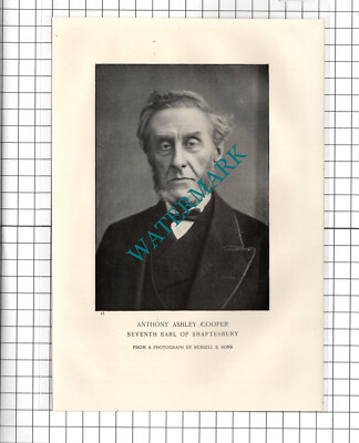 Anthony Ashley Cooper Seventh Earl Of Shaftesbury - c.1898 Print