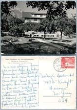 HOTEL FRIEDHEIM VIERWALDSTATTERSEE SWITZERLAND VINTAGE REAL PHOTO POSTCARD RPPC 
