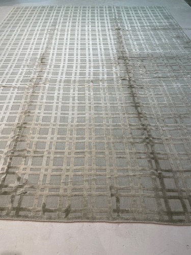 Antique Oriental Hand-Knotted Wool Area Rug Gray 9'3" x 12'2"
