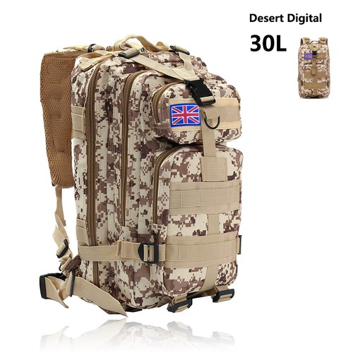 30L Outdoor Military Tactical Army Backpack Rucksack Camping Hiking Trekking Bag - Picture 19 of 25
