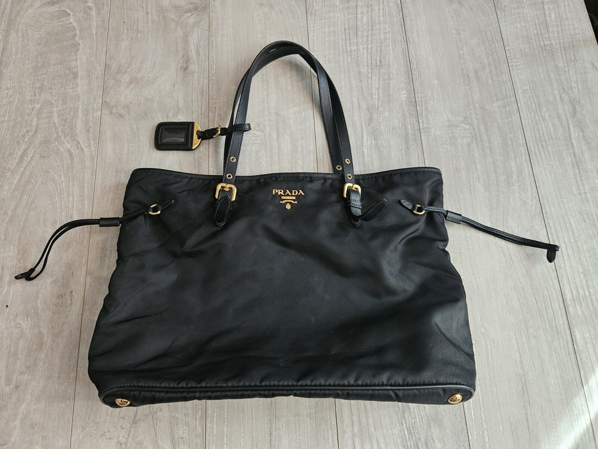 バッグ PRADA Tessuto Nylon & Leather Tote Bag 💥PRADA Tessuto nylon and leather tote bag | eBay