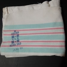 Vintage Hospital Baby Receiving Blanket 1991 Marked Chicago HLS June 91