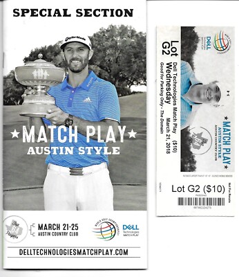 2018 DELL TECHNOLOGIES MATCH PLAY Fan Guide AUSTIN, TEXAS Dustin Johnson cover