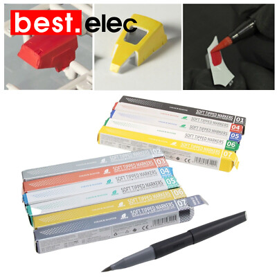 DSPIAE MK/MKM Waterproof Soft Tipped Marker Pen Acrylic For Plastic Model Kits