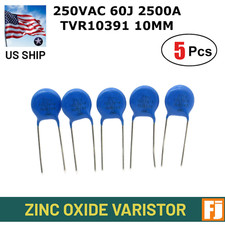5 Pcs TVR10391 Zinc Oxide Varistor  Surge Protection  60J 2500A 10MM  US Ship