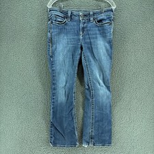 Ariat Turquoise Blackened A Jeans Womens 29S 32x29 Distressed 10011781 Bootcut