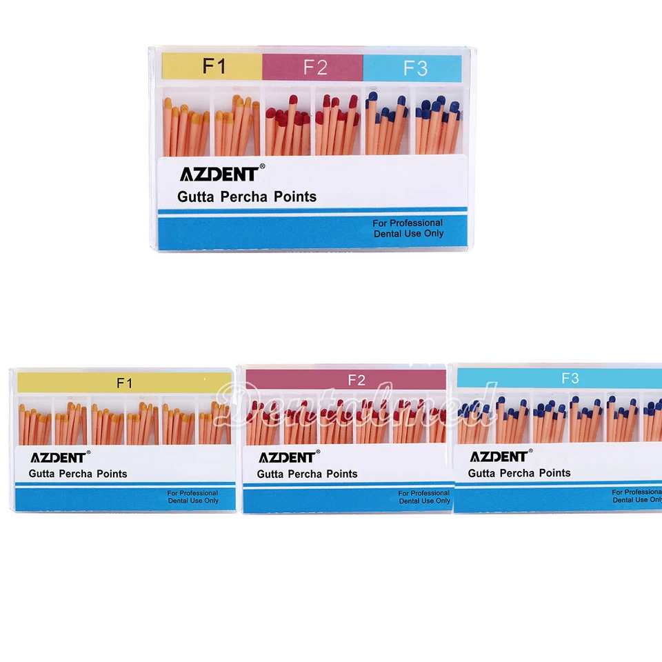 10Packs dental Obturación endodóntica Puntos universales de gutapercha F1 F2 F3 - Image 4 of 4