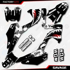 UK ship Gray Crf110 Savage Racing Graphics kit fits Honda 2013-2018 decal 13-18