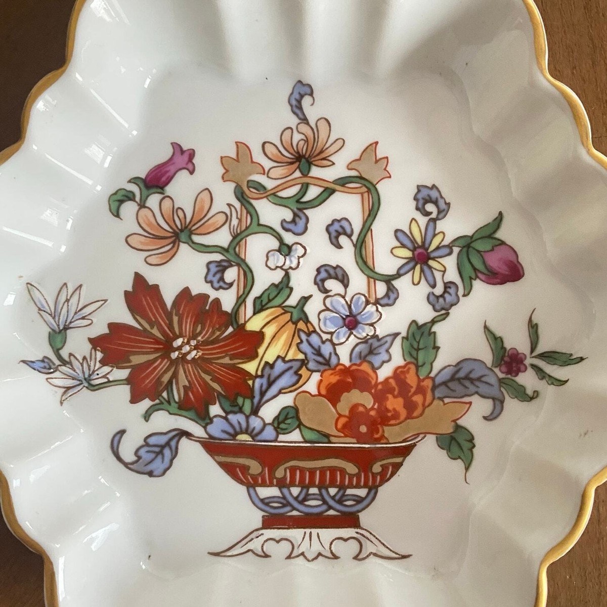 Vintage Vista Alegre Portugal Mottahedeh Trinket Dish White Orange