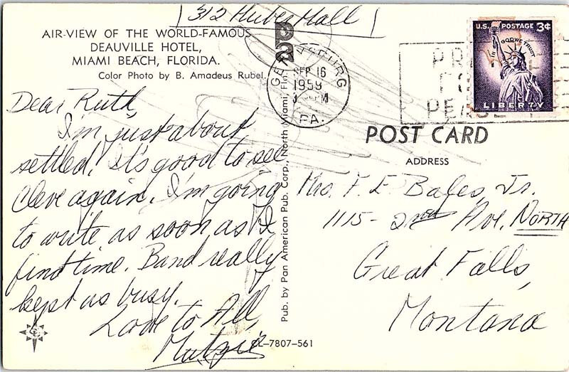 Postcard HOTEL SCENE Miami Florida FL 10/19 AI8300 eBay