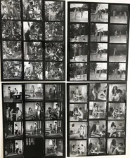 25 VINTAGE B/W 8X10 SILVER GELATIN CONTACTS COUPLES/GROUPS-READ CAREFULLY
