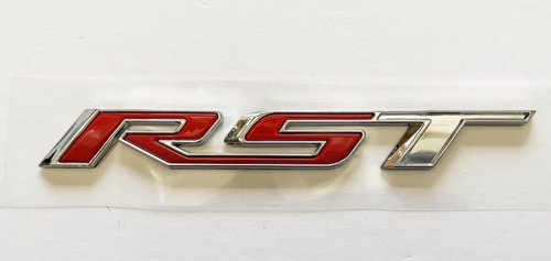 Red Rst Emblem New Chrome Red RST Tailgate Emblem GM Chevrolet Silverado Tahoe Yukon ...