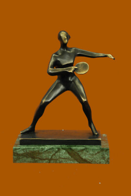 Solid Bronze Statue Figure Sculpture Bronze Statue Table Tennis Players Home Art