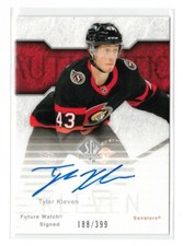 23/24 UD SP AUTHENIC RETRO FUTURE WATCH AUTO TYLER KLEVEN / 399 #RFWA2-25