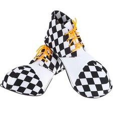 Black and White Clown Shoes for Halloween Costumes Accessories Props and Kits