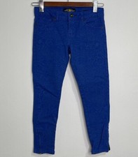 LUCKY BRAND Girls Jeans Zoe Jegging Skinny SZ 10 Youth Royal Blue Paisley Detail
