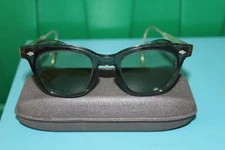 VTG Z87 SAFETY GLASSES GREEN LENS + SIDE SHIELDS + METAL CASE 46-20 SUNGLASSES