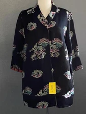 Citron Santa Monica NWT Rayon Silk Kimono Coat Jacket Medium Retail $190 Dragon 