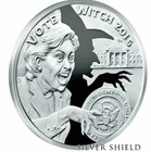 2016 1OZ Vote Witch Proof  .999 Silver Shield - Iconic Mini-Mintage Collector AG