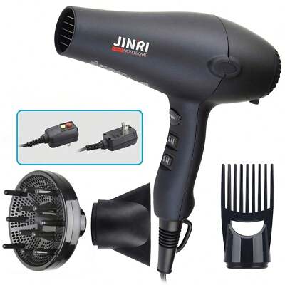 JINRI Hair Dryer,Professional Negative Ions Blow Dryer With Diffuser And Concent