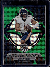 Justin Fields 2023 Mosaic #EP-JF Green Mosaic Prizm Epic Performers Bears