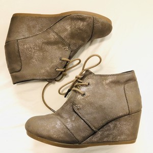 metallic shimmer booties