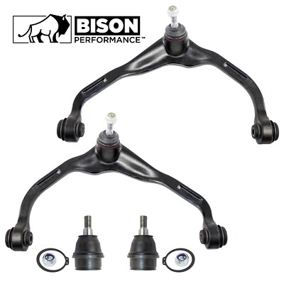 Bison Performance 4pc Front Upper Control Arm Lower BallJoint Kit For Dodge Jeep