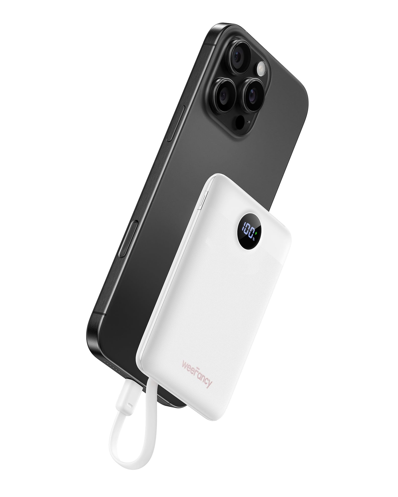Mini Portable Charger with Built-in Cables 22.5W Fast Charging Power Bank USB...
