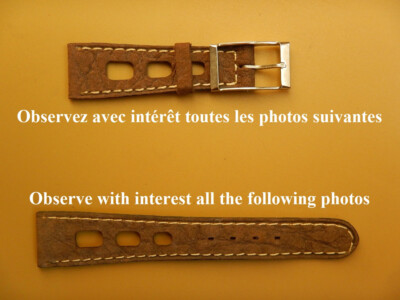 Bracelet Apple Watch 38mm Jison en cuir véritable - Marron vintage