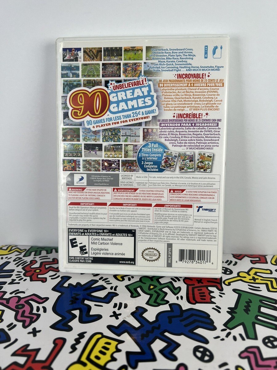 Nintendo Wii - 90 Great Games Party Pack - Complete w