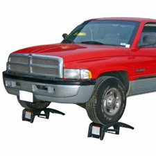 Ultra Car Service Ramps - One-piece Steel Construction W Solid Steel Supports