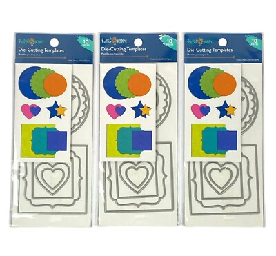 Hello Hobby Small Nested Shapes Die Cutting Templates 10 Pieces (3 Pk)