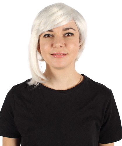 HPO Adult Women's American Comic Book War Hero White Wig, HW-7425 - Picture 7 of 9