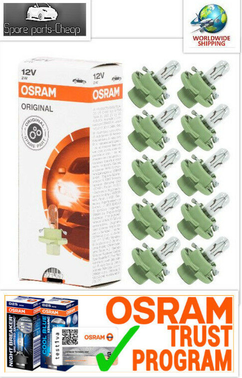 10x 2352MFX6 2W 12V BX8.4d OSRAM miniature interior signal auto