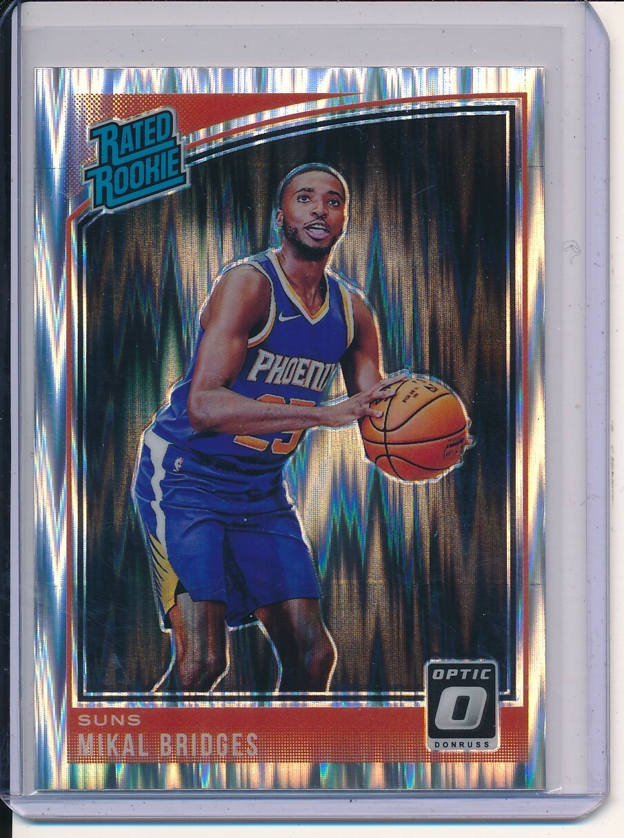 MIKAL BRIDGES 2018-19 DONRUSS OPTIC RATED ROOKIE SHOCK PRIZMS REFRACTOR RC #200