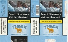 Q1 - Pacchetto Vuoto Aperto Carta Sigarette Camel Blue Jungle Edition TIGER