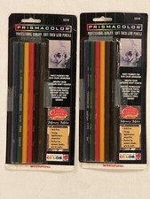 Vintage Sanford Prismacolor colored pencils, 2 Packs Of 6, NOS 1999, Made In USA