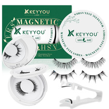 Daily Wear Reusable Magnetic Eyelashes 2 Pair with Applicator No Glue Needed