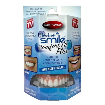 Comfort Fit Flex Cosmetic Teeth - Bright White Veneer for Instant Smile Makeover