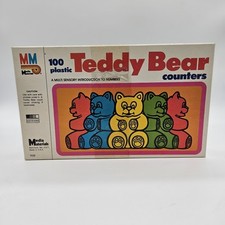 Vintage 1985 Media Materials Plastic Teddy Bear Counters 100