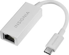 Insignia™ - USB Type-C to Gigabit Ethernet Adapter - White