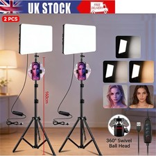 2-Pack 11" Photography Lighting Kit, LED Studio Video Light, Stream Selfie Light