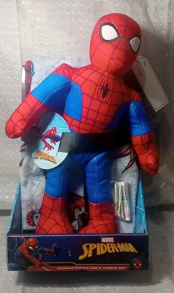 Juego de almohada y tiro de personaje Marvel Spiderman nuevo Foto 2 de 4