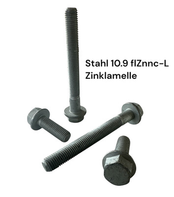 Sechskantschraube Flansch MBN 10105 10.9 M 16 x 1,5 Feingewinde Zink-Lamelle