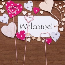  10 Pcs DIY Metal Photo Clip Holders Love Heart Shape Table Holders Decorative