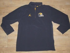 Jordan Michigan Wolverines Football Blue Performance 1/4 Zip Jacket Men's XL